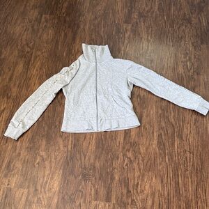 Burberry Gray Zip-Up Jacket